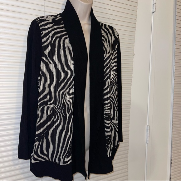 Jones New York Collection Black & White Cardigan - Picture 4 of 7